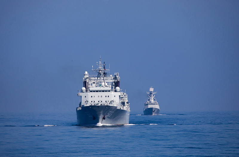 عودة أسطول بحري صيني من مهمة مرافقة