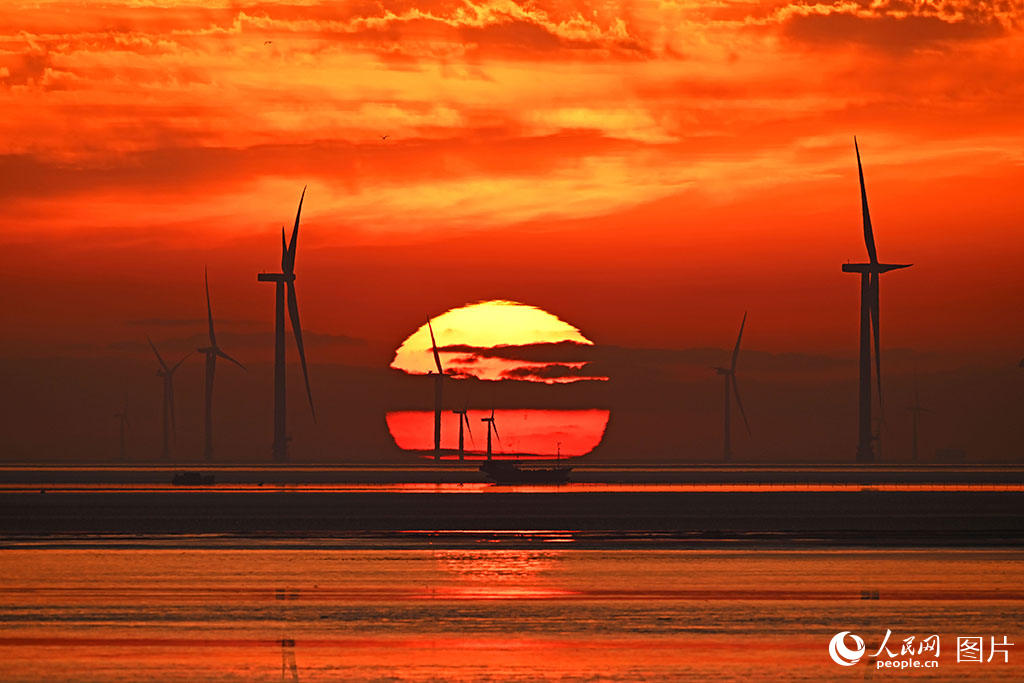 الصين تربط أبعد مشروع لطاقة الرياح البحرية بشبكة الكهرباء